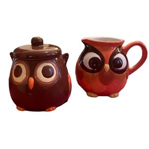 Mesa Owl Creamer & Sugar Bowl